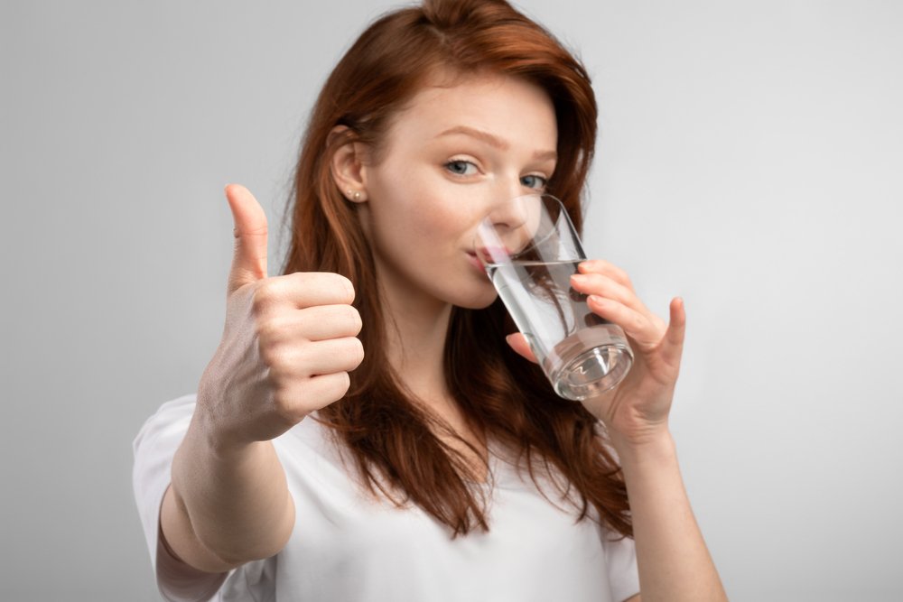 Woman Drink More Water